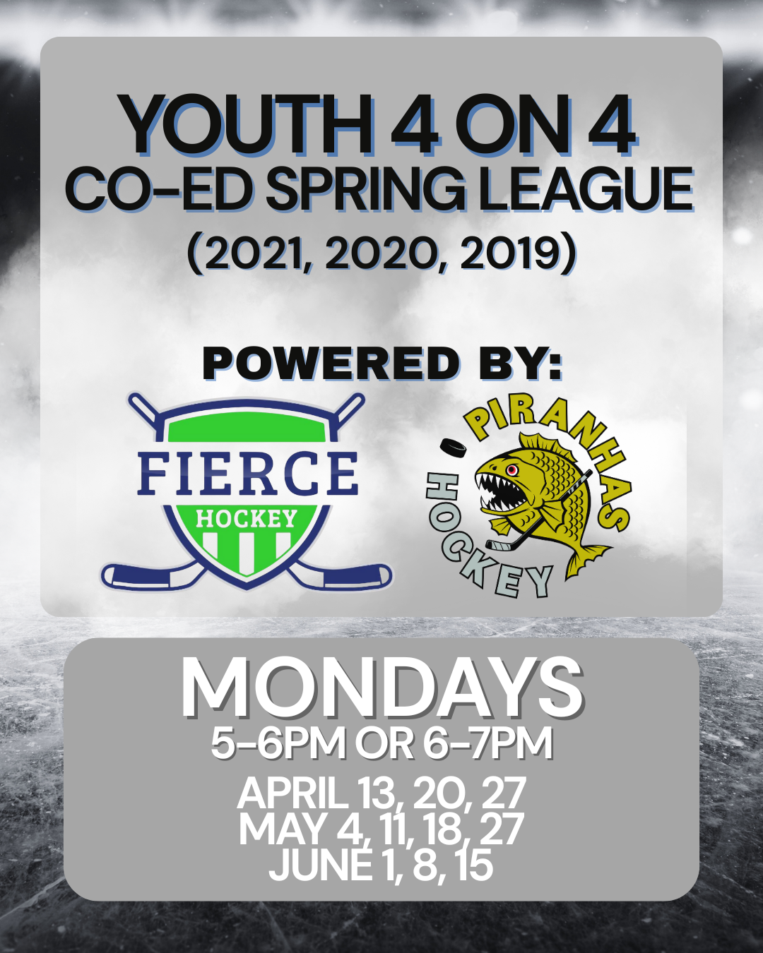 Youth 4on4 Co-ed Spring League (2021-2019) APRIL, MAY, JUNE 2026