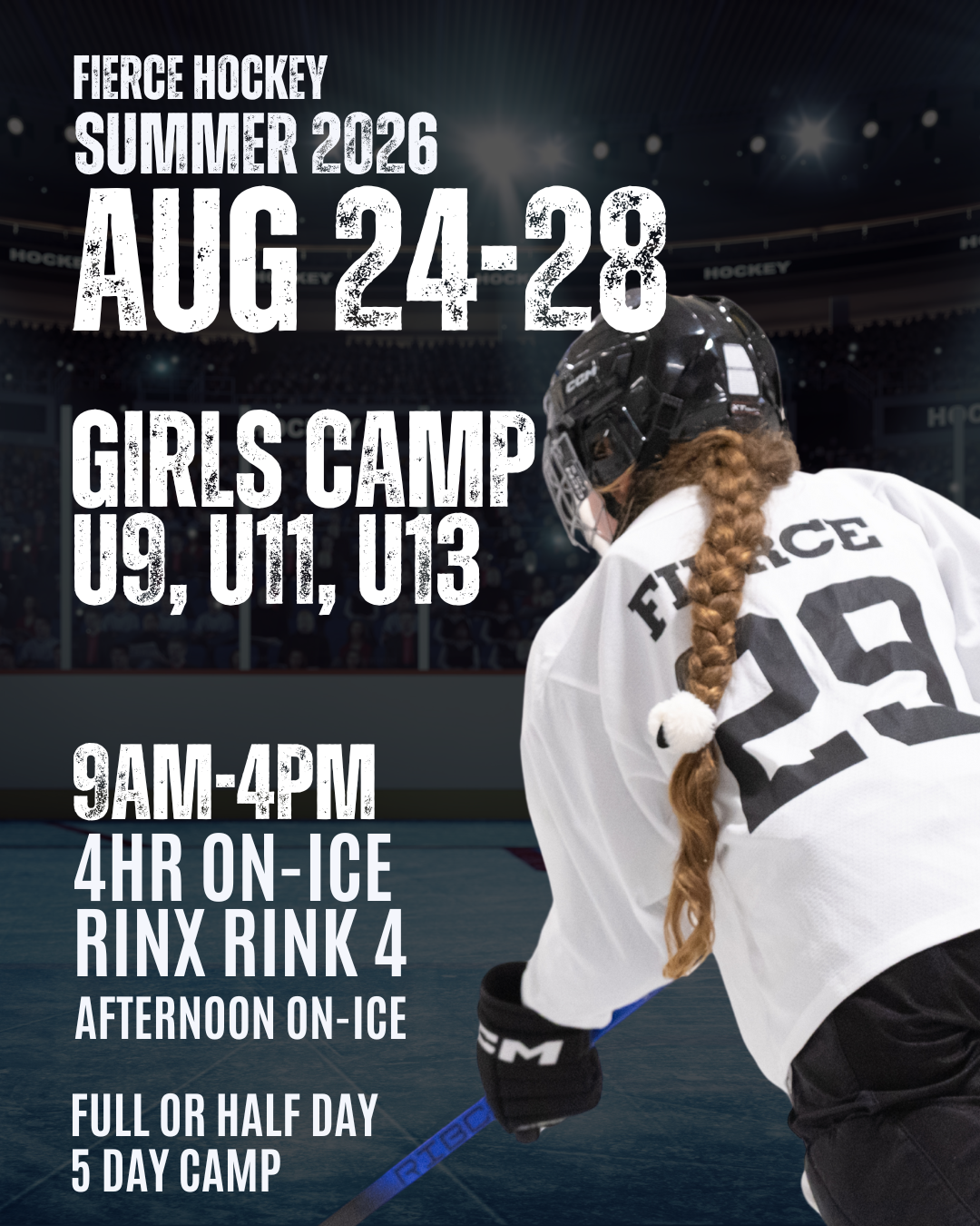 Summer 2026 August 24-28 - GIRLS CAMP - REP U9, U11, U13