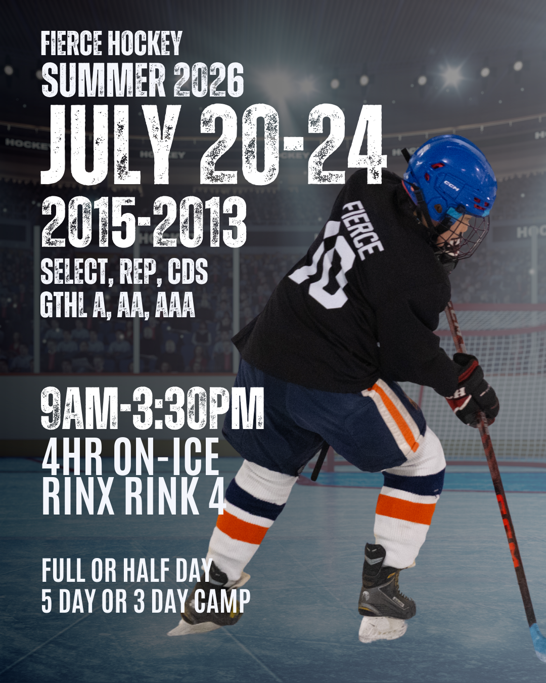 SUMMER 2026 - July 20-24 - Select, CDS, GTHL A, AA, AAA (2015-2013)