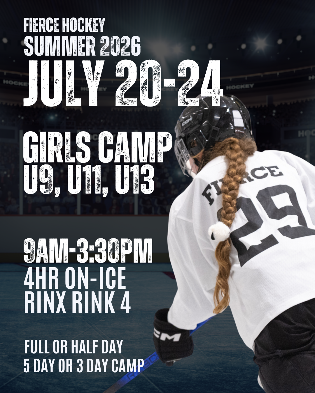 SUMMER 2026 - July 20-24 GIRLS CAMP - Rep U9, U11, U13