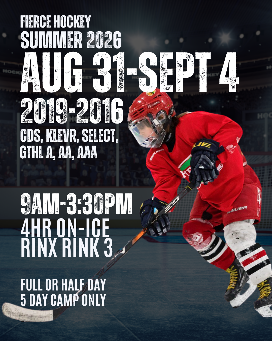 SUMMER 2026 (bonus week) - August 31 - Sept 4 Klevr, CDS, select, GTHL A, AA, AAA (2019-2016)