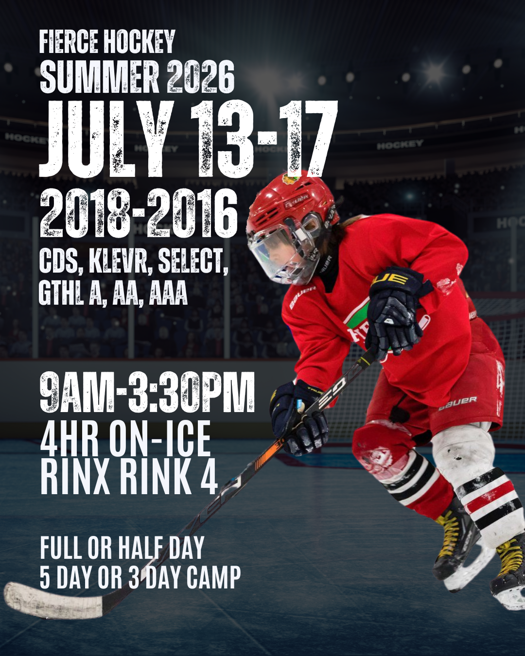 SUMMER 2026 - July 13-17 Klevr, CDS, select, GTHL A, AA, AAA (2018-2016)