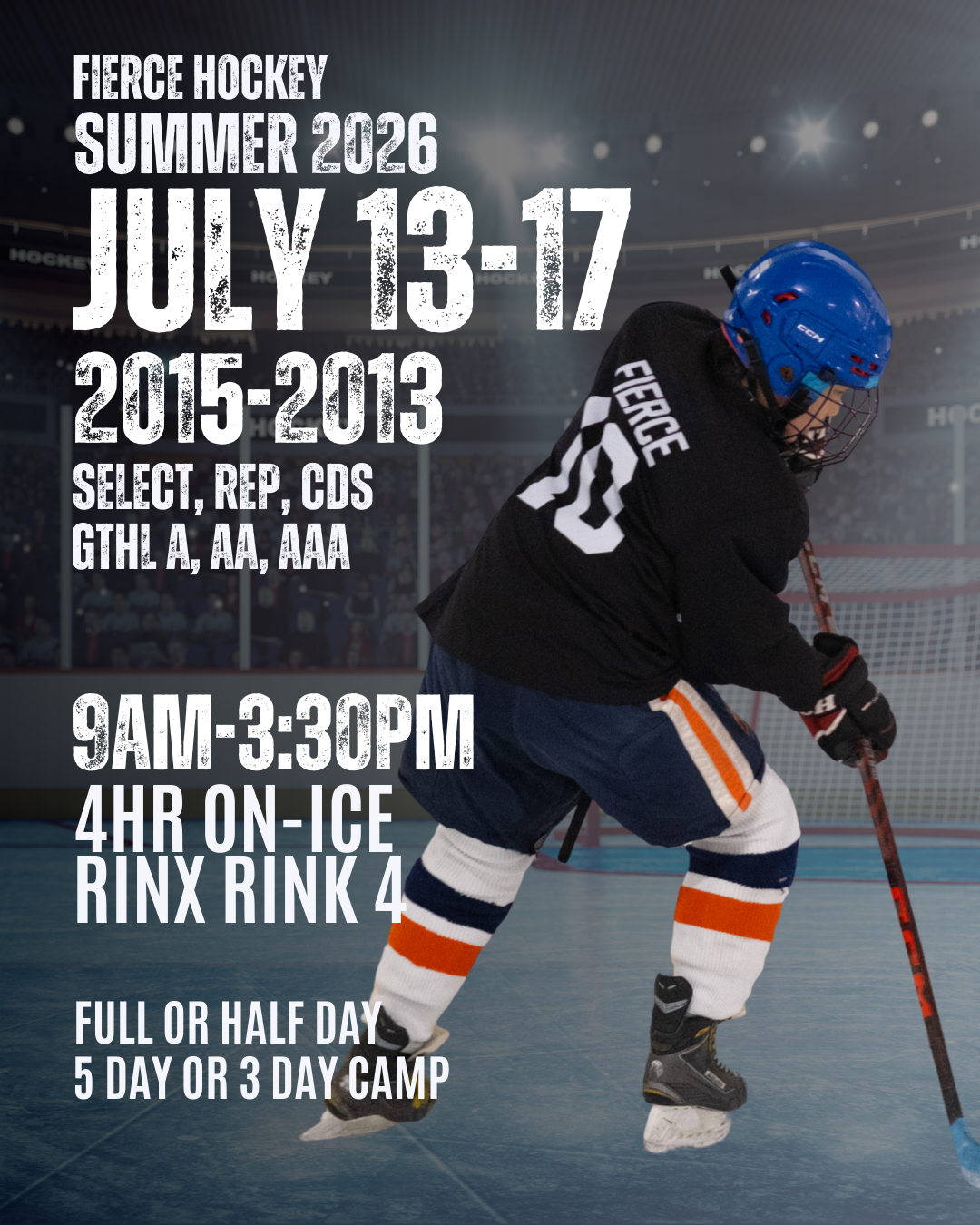 SUMMER 2026 - July 13-17 - Select, CDS, GTHL A, AA, AAA (2015-2013)
