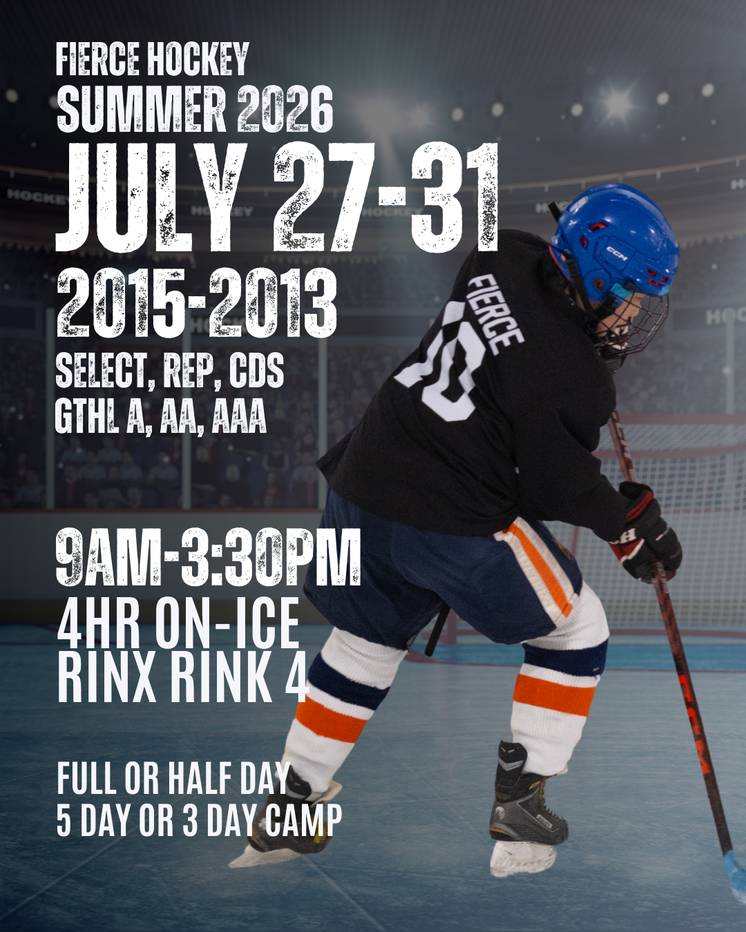 SUMMER 2026 - July 27-31 - Select, CDS, GTHL A, AA, AAA (2015-2013)